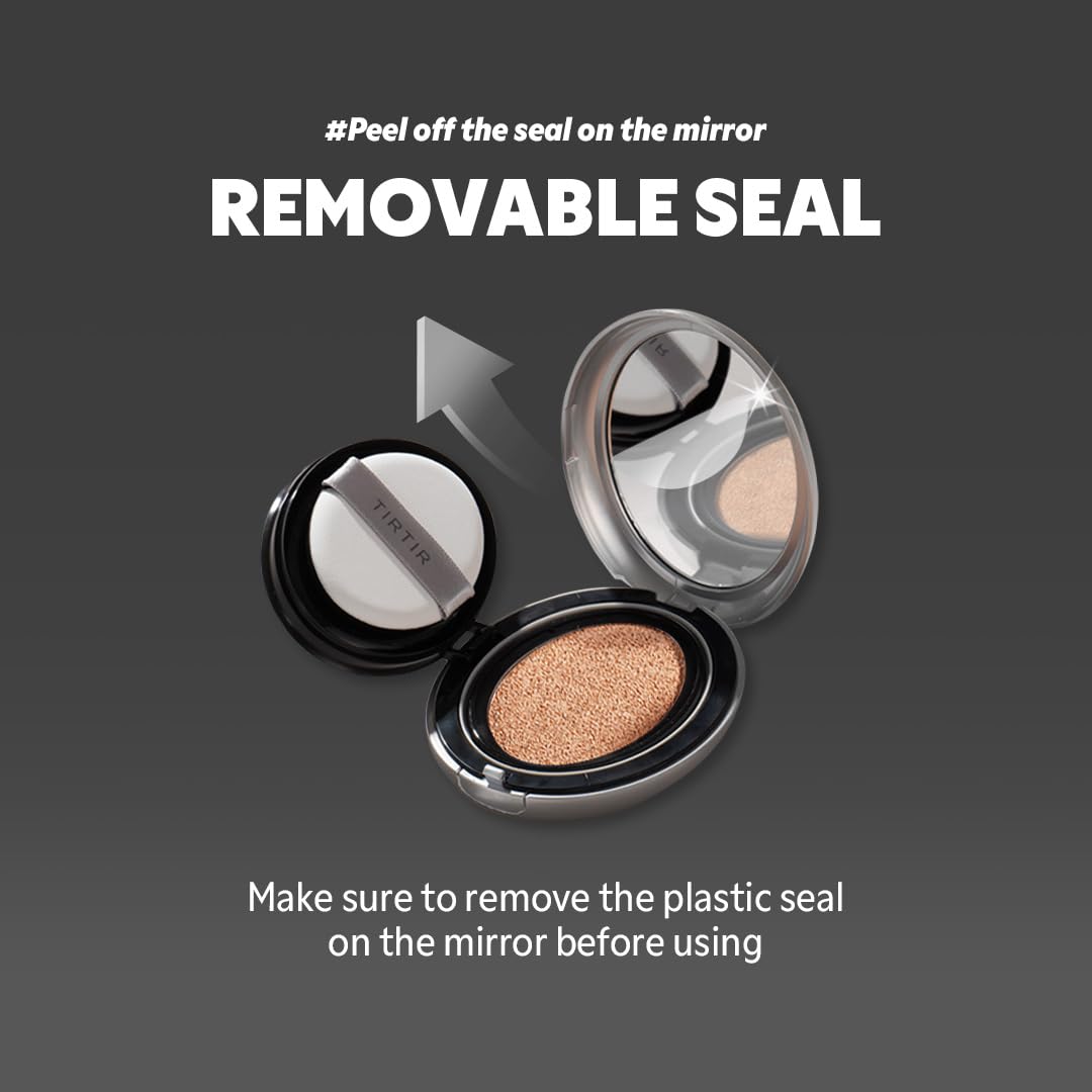 [*Mini Size*] TIRTIR Aura Glow Silver Cushion | Korean Cushion Foundation, (#27N Camel, 0.15 Fl Oz)