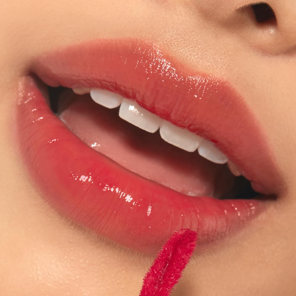 ETUDE Glow Fixing Tint #4 Chilling Red | Non-Sticky Glossy Shine Lip Stain | Fills up with