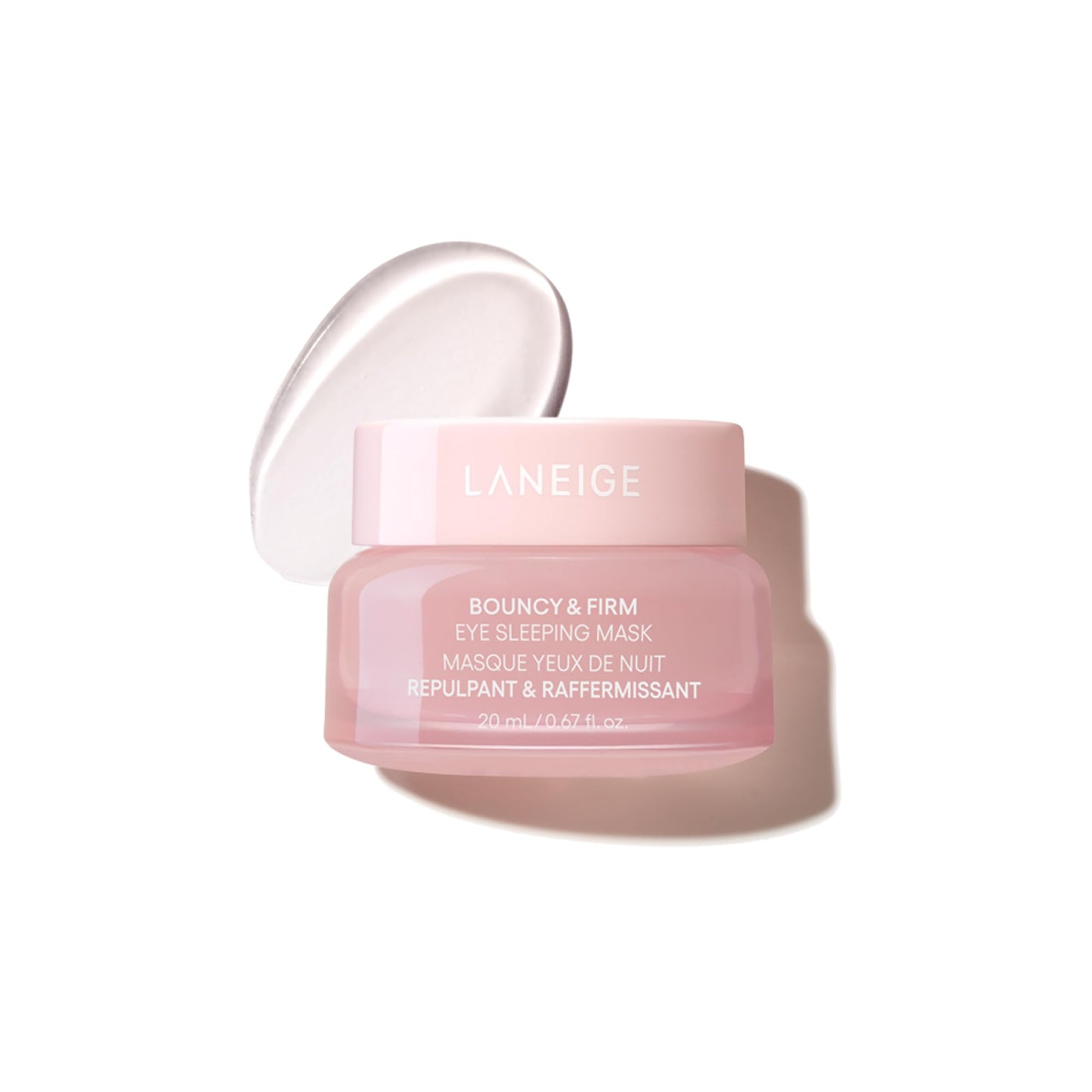 LANEIGE Bouncy & Firm Eye Sleeping Mask: Depuff and Firm with Peony & Collagen Complex, Ceramide, &