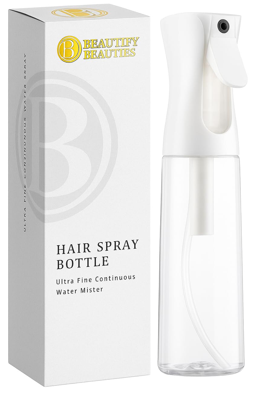 BeautifyBeauties Continuous Spray Bottle for Hair, 10.1 oz Mister Spray