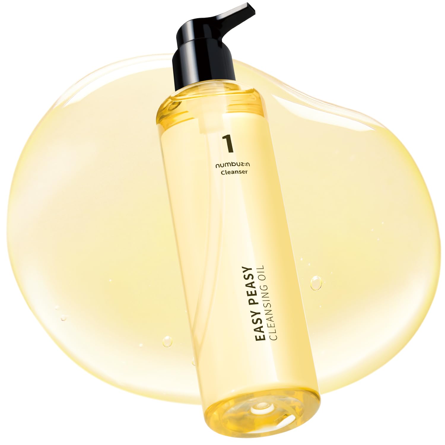 numbuzin No.1 Easy Peasy Cleansing Oil, Lightweight Makeup Remover & Facial Cleanser, Waterproof
