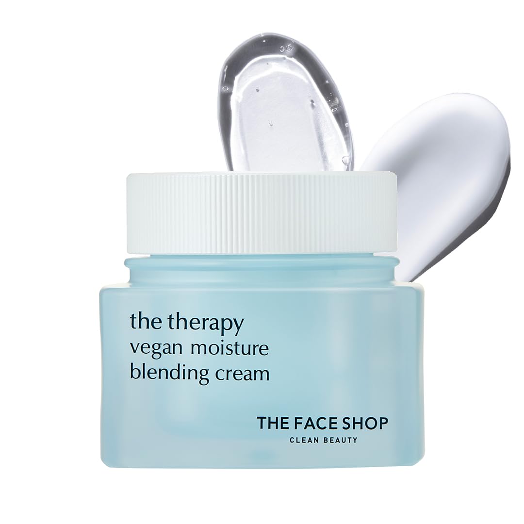 The Face Shop The Therapy Vegan Moisture Blending Cream | Vegan Moisturizer | Cooling | Hydrating |