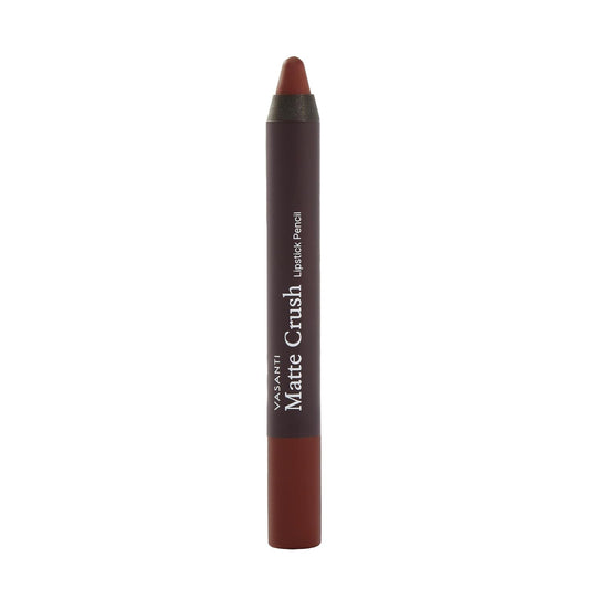 VASANTI Matte Crush Lipstick Pencil – Brownie Bite – High-Pigment, Soft Matte Lip Color – Long-Lasting, Water-Resistant, Smudge-Proof Lip Liner & Lipstick in One