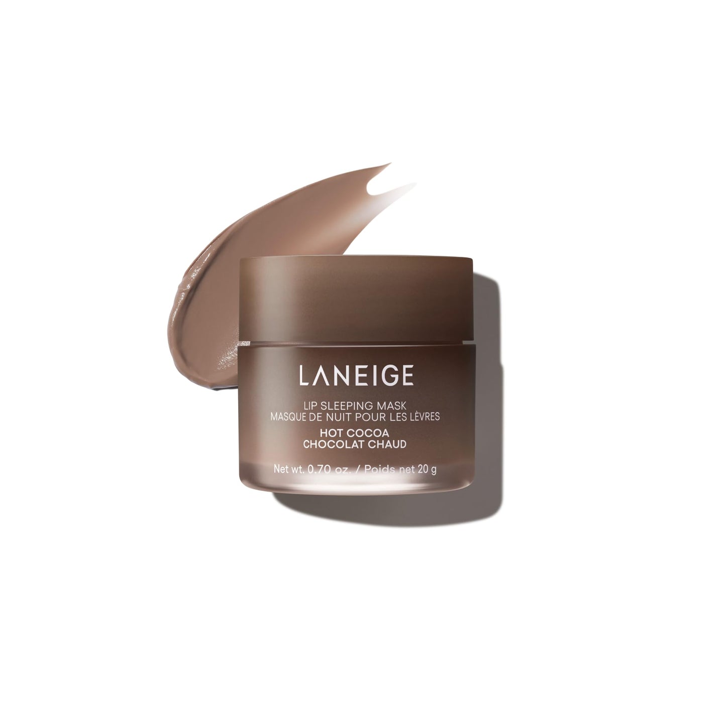 LANEIGE Lip Sleeping Mask, Hot Cocoa: Nourishing Overnight Lip Treatment with Vitamin C, Shea &
