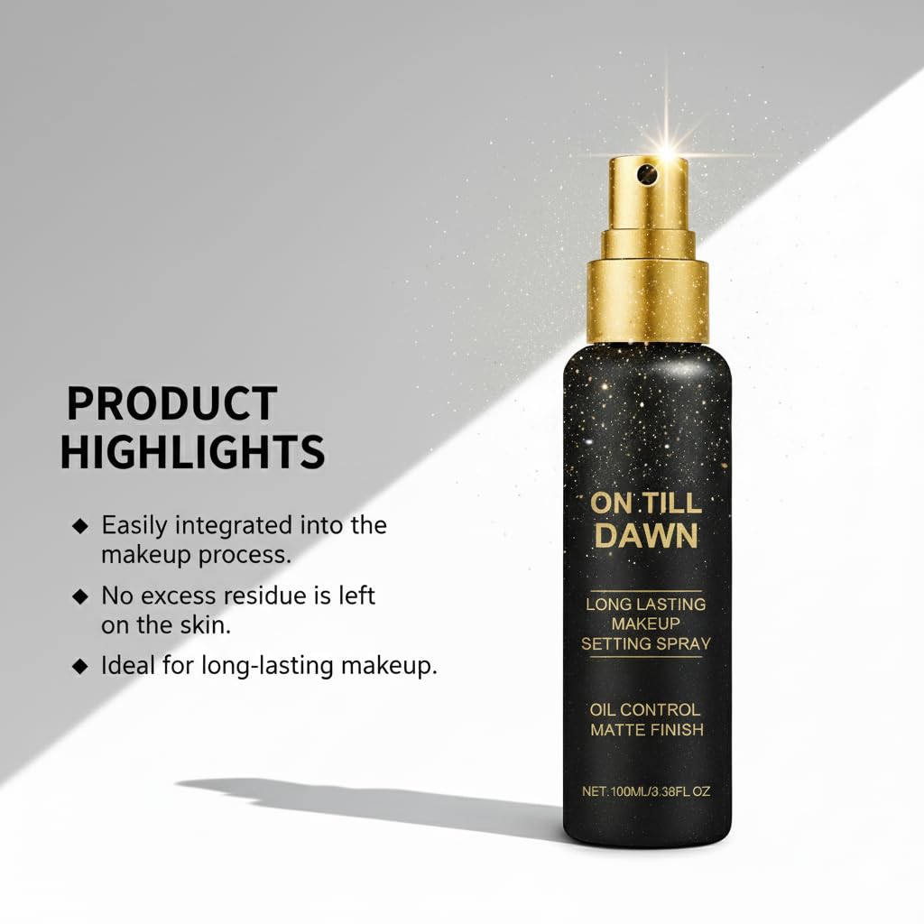 Make Up Setting Spray, Matte Finish Setting Spray for Makeup, Long Lasting, Natural Finish, Smudge Proof, Hydrating Face Mist for All Day Wear (100ML)