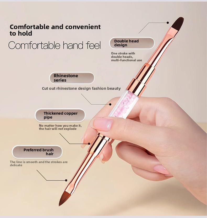 6pcs Double-Ended Nail Art Brushes Set - Professional Nail Design Tools for Acrylic & Gel Nails Gel Polish Art Nail Nail Dotting Brush Pen nail liner brush