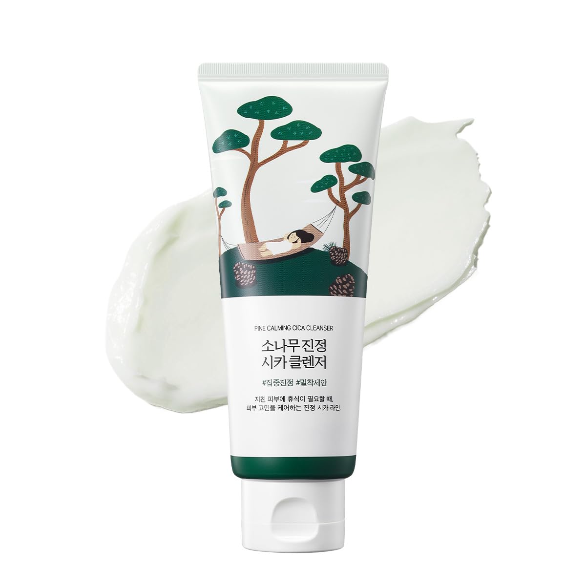 ROUND LAB Pine Calming Cica Cleanser 5.07 Fl Oz – Acne Face Wash with Salicylic Acid, BHA & LHA for