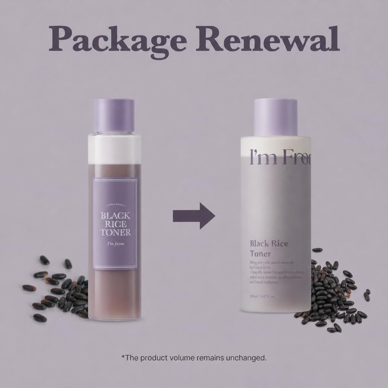 I'm from Black Rice Toner for Oily Skin, Sebum Control Toner, Lightweight, Niacinamide, Panthenol