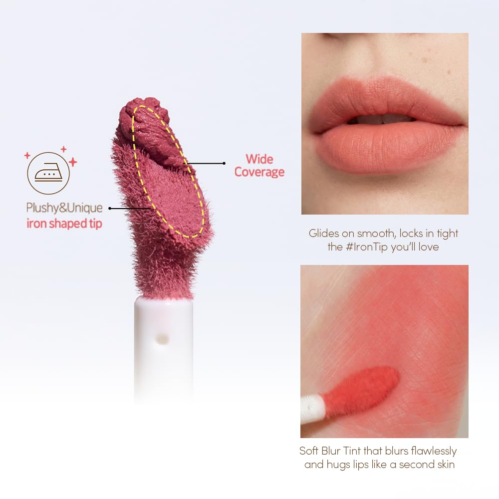 ETUDE Soft Fixing Lip Tint – Blurring Matte Finish, Lightweight Creamy Texture, Transfer-Proof