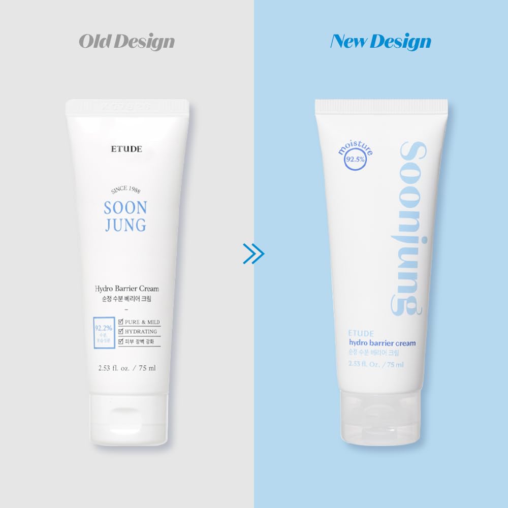 ETUDE SoonJung Hydro Barrier Cream | 92.5% Moisturizing Ingredients, Gel Formula for Soothing, pH