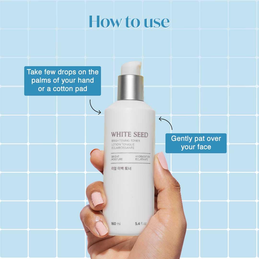 The Face Shop White Seed Brightening Toner with Lupin Seed, Daisy, Niacinamide, Moisturizing &