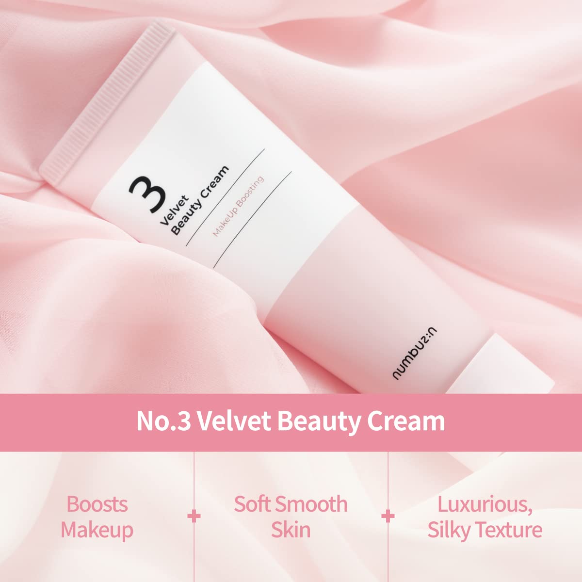 numbuzin No.3 Cream | Velvet Beauty Cream | Hydration, Textured Skin, Poreless, Smooth Skin, Makeup