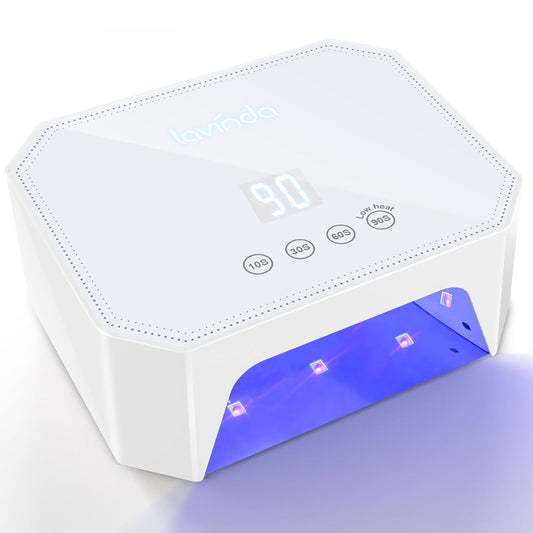 Lavinda 54W Corded UV LED Nail Lamp for Gel Nails - Plug-in Professional Nail Dryer with Fast