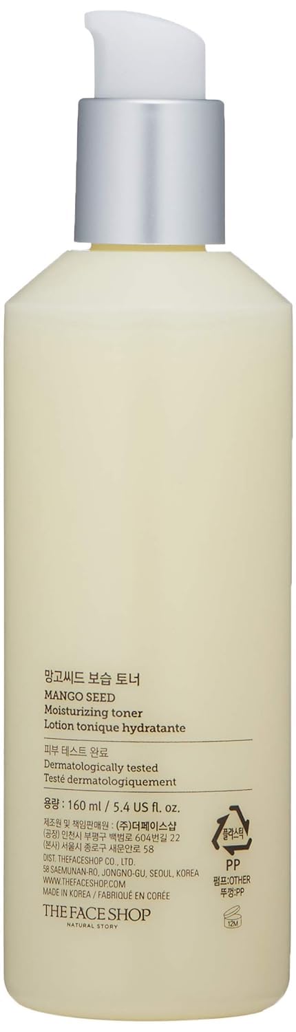 The Face Shop Mango Seed Moisturizing toner | Intense Hydrating & Nourishing Toner with Subtly