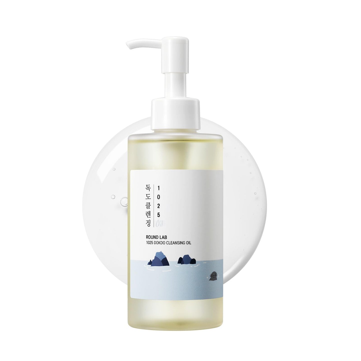ROUND LAB 1025 Dokdo Cleansing Oil 6.76 Fl Oz, Lightweight Oil Cleanser for Face, Makeup Remover