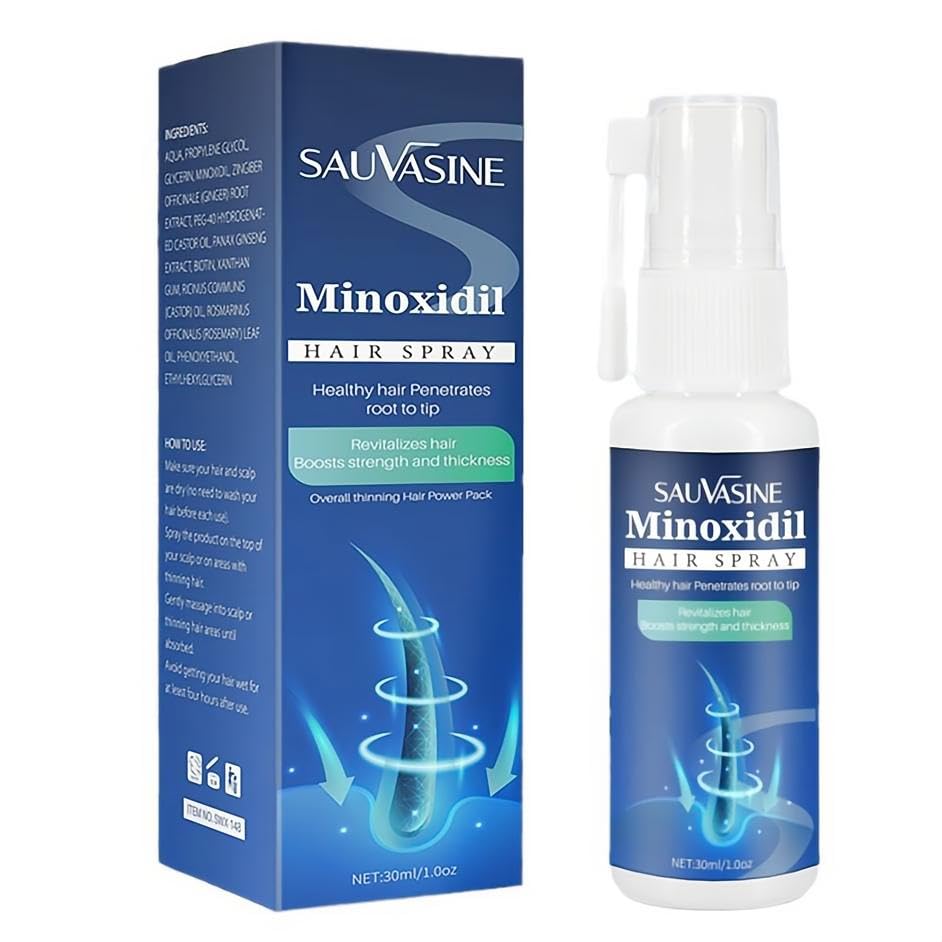 5% Minoxidil Hair growth Spray for Women and Men: Anti Hair Loss Treatment for Hair Regrowth 2 Month Supply, Extra Strength Scalp Solution, Thicken Strengthen Longer Hair