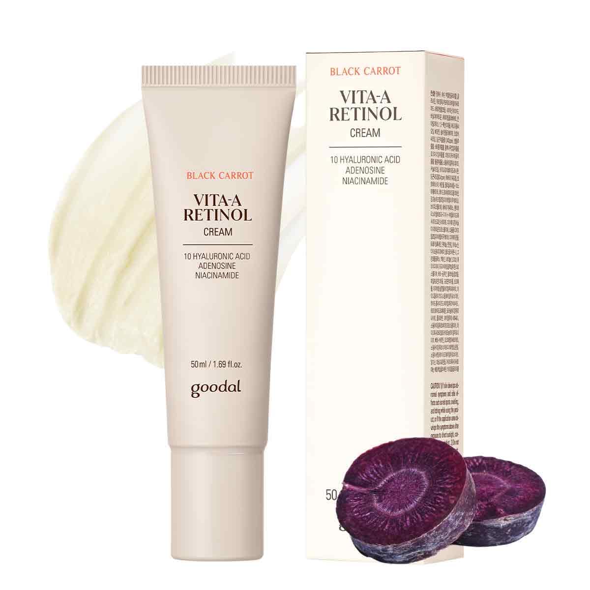 GOODAL Black Carrot Retinol Cream 1.69 fl.oz (50ml) – Beginner Friendly Korean Skin Care