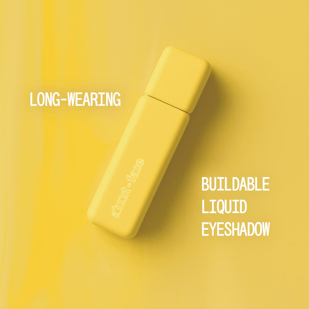 about-face Matte Fluid Eye Paint Incoming – High-Pigment Liquid Eyeshadow, Long-Lasting, No-Budge Matte Finish, Vegan & Cruelty-Free (Mellow Yellow)