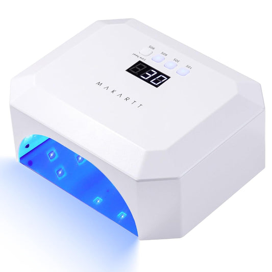 Makartt UV LED Nail Lamp: UV Light for Gel Nails Rechargeable Aurora 36W Gel Lamp with 4 Timers &