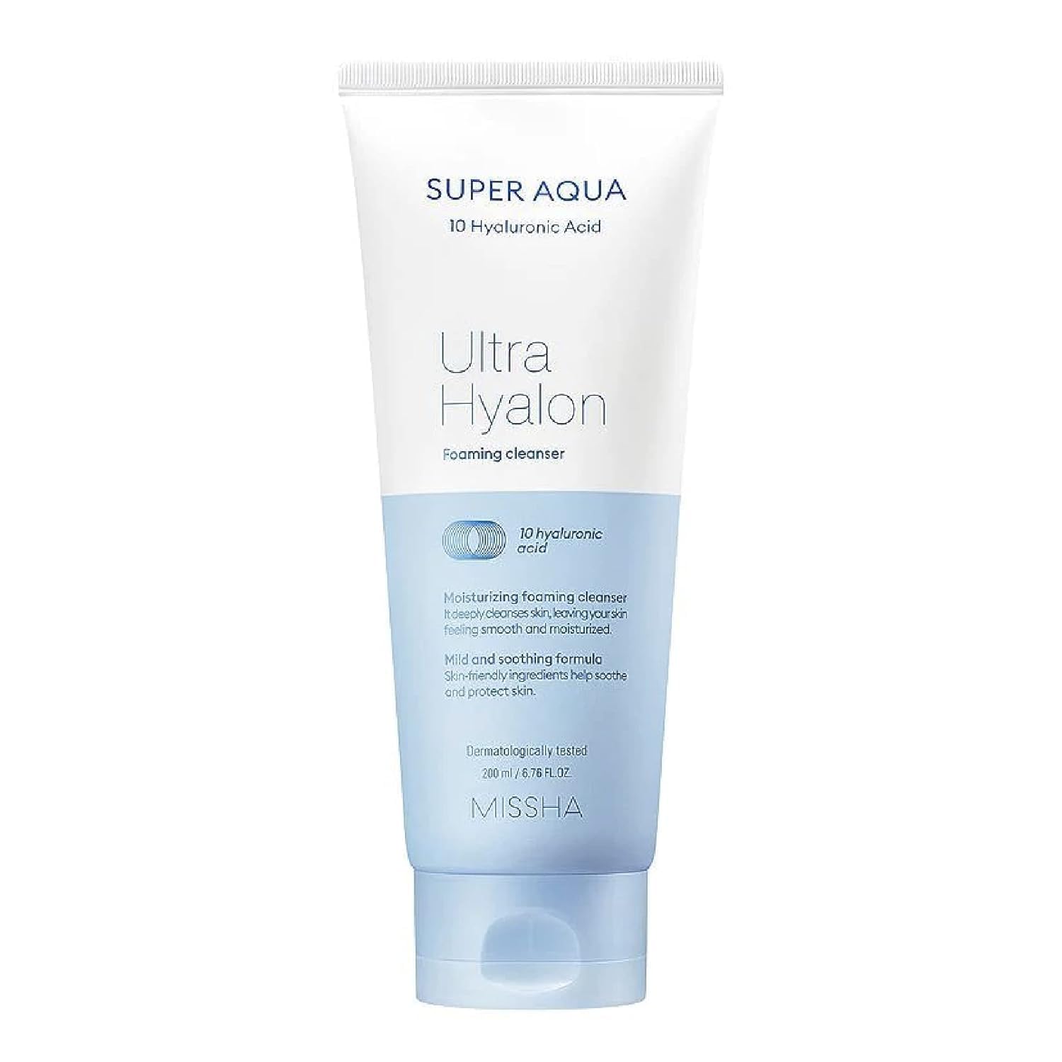 MISSHA Super Aqua Ultra Hyalron Cleansing Foam Face Wash 6.76 oz