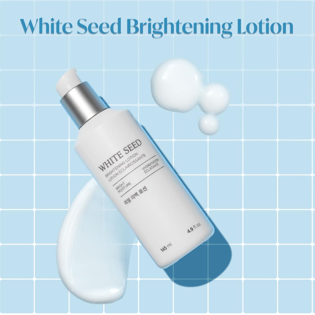The Face Shop White Seed Brightening Lotion Face Moisturizer - Targets Dark Spots, Dullness and