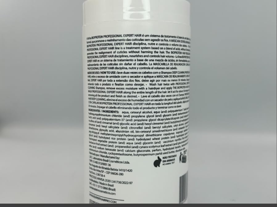 Expert Hair Botox Kit - Anti-Frizz, Thermo-Active, Natural Look, Queratina para El Cabello, 2x 1kg/35.3 oz, For All Hair Types and Textures, Cream, B-tox kit (Smooth + Bio)