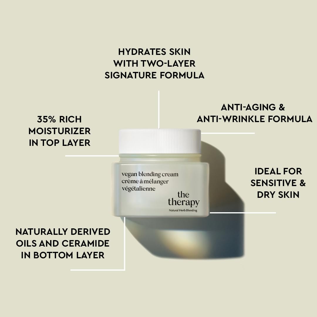 The Face Shop The Therapy Vegan Blending Cream Face Moisturizer - Soothing, Anti-Aging