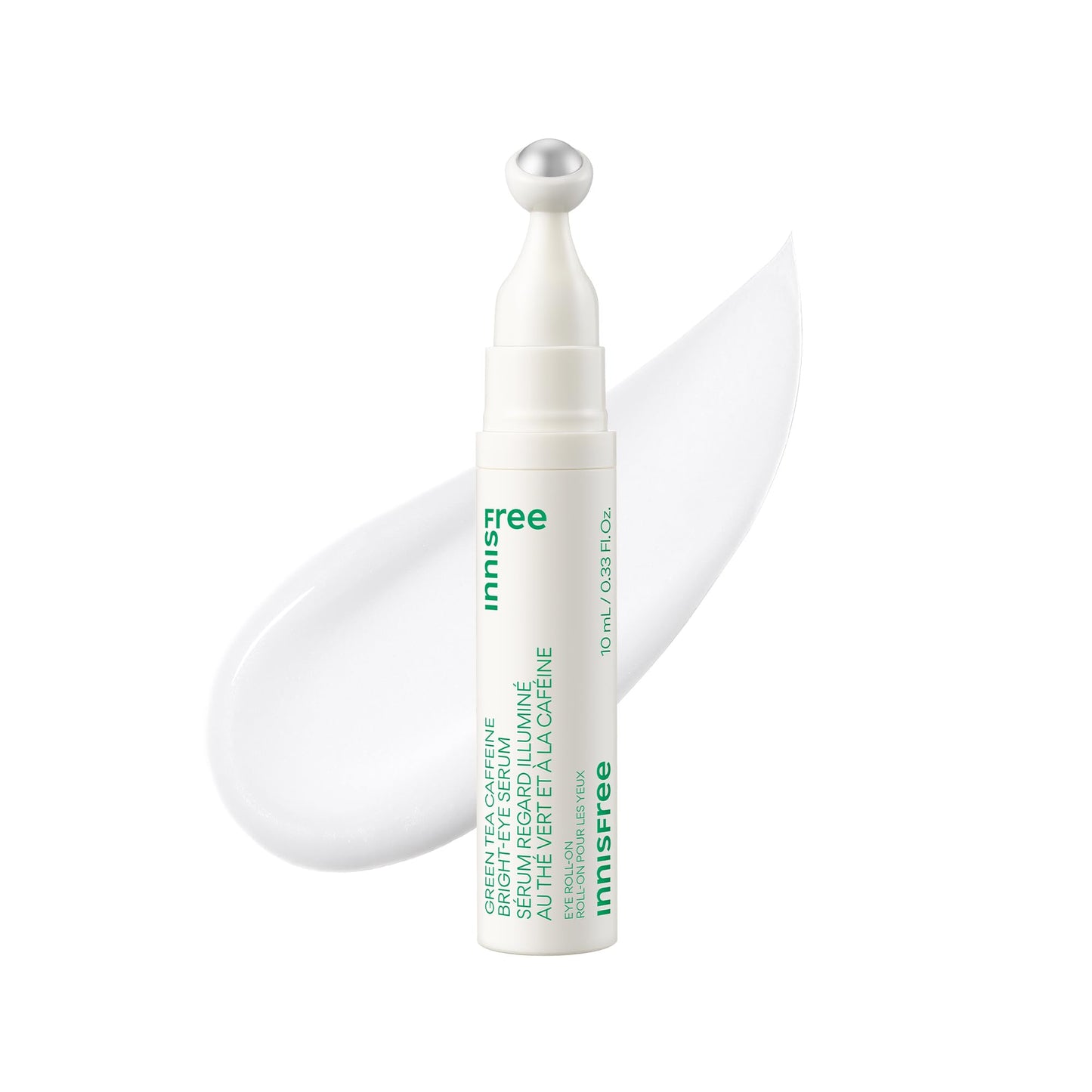 innisfree Green Tea Caffeine Depuffing Eye Serum Roll-On with Niacinamide & Hyaluronic Acid