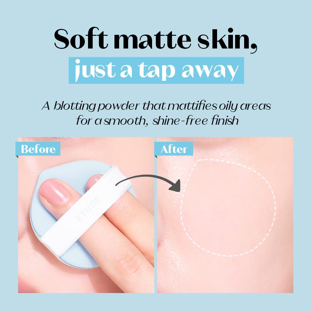 ETUDE Sebum Soak Jelly Pressed Powder makeup setting powder oil control, matte finish for oily and