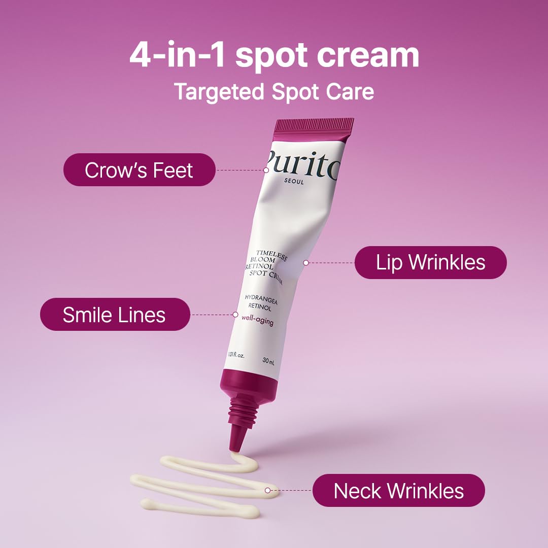 PURITO Bakuchiol Spot Cream | Retinol Spot Cream For Wrinkle Care, 1 fl oz