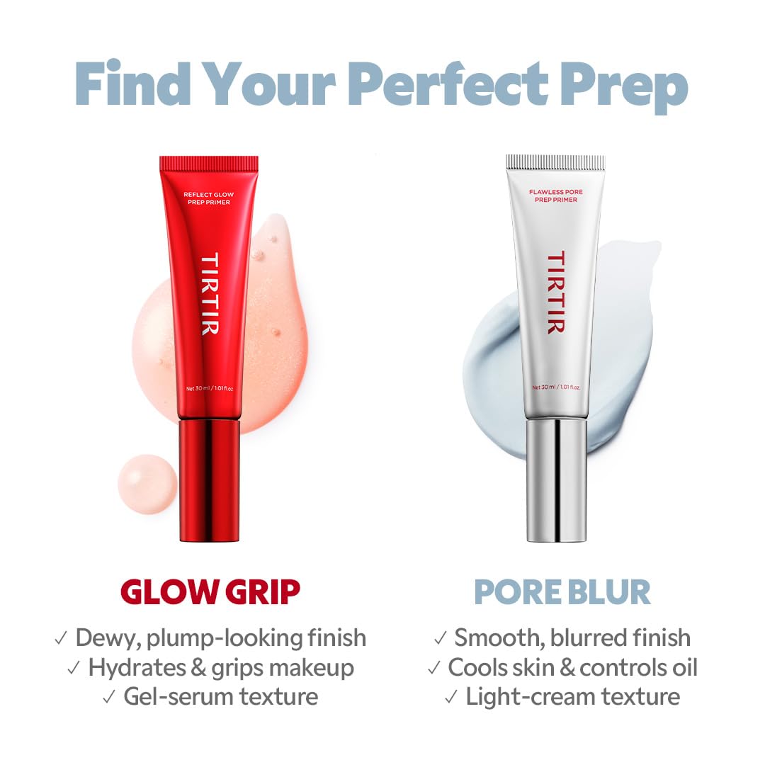 TIRTIR Flawless Pore Prep Primer | Pore Blurring Cooling K-Beauty Primer, Skincare-Infused, Smooth