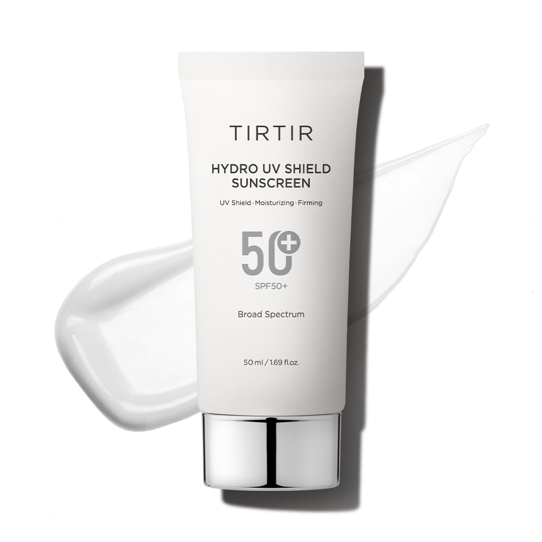 TIRTIR Hydro UV Shield Sunscreen | SPF 50+ Broad Spectrum UVA UVB Korean No White Cast Face Sun