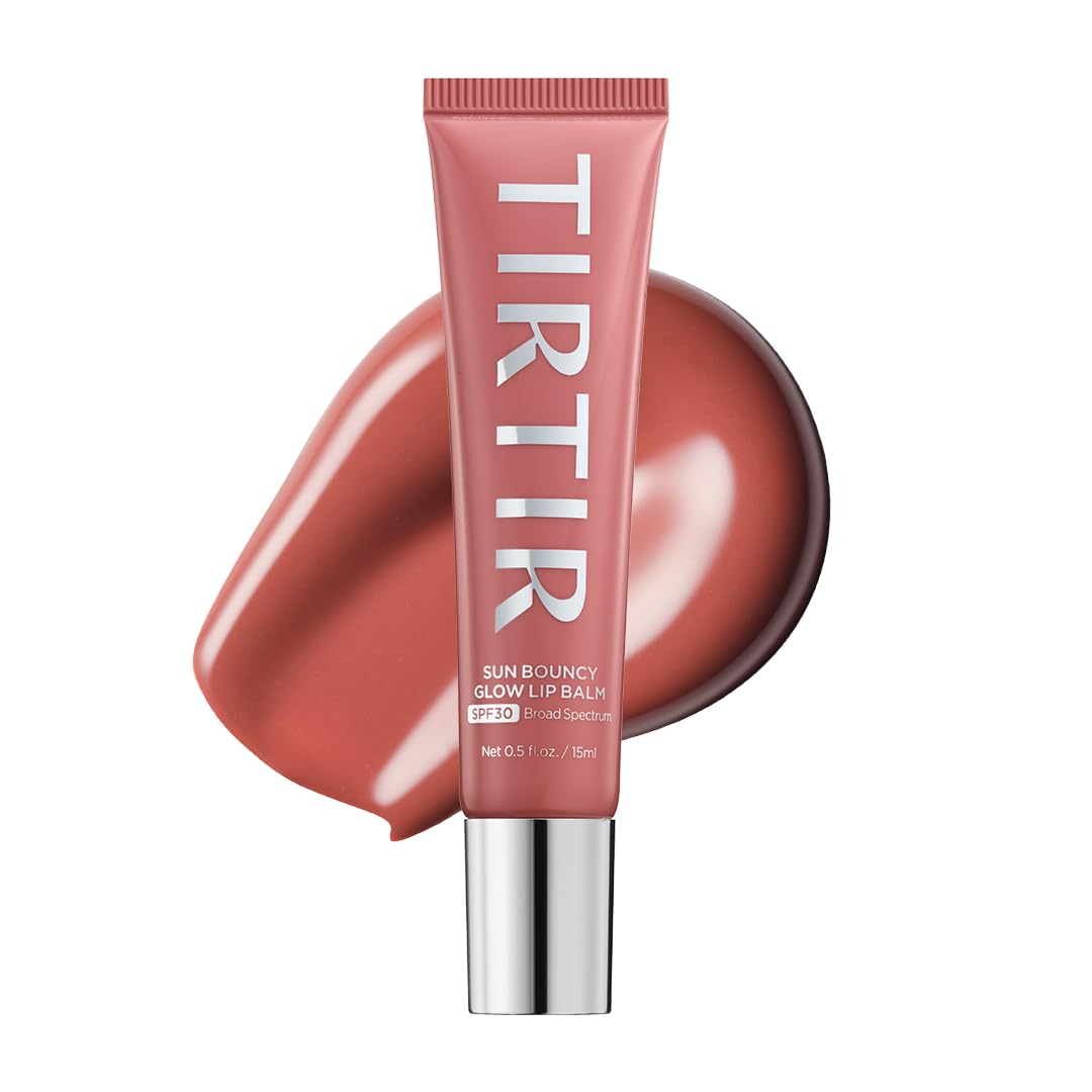 TIRTIR Sun Bouncy Glow Lip Balm #04 Burn Maple | SPF 30, Korean Skincare, UV Shield Lip Sunscreen