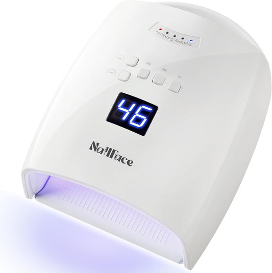 Cordless UV LED Nail Lamp, Rechargeable 66W UV Light Nail Curing Lamp for Gel Nail Acrylic Polish