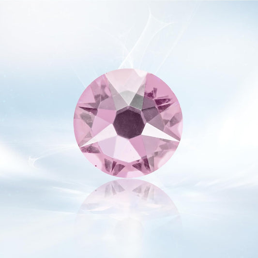 Novani Pink Rhinestones 1440pcs Flat Back Round Rhinestone Style 2088 Sparkly Crystal Gemstones for