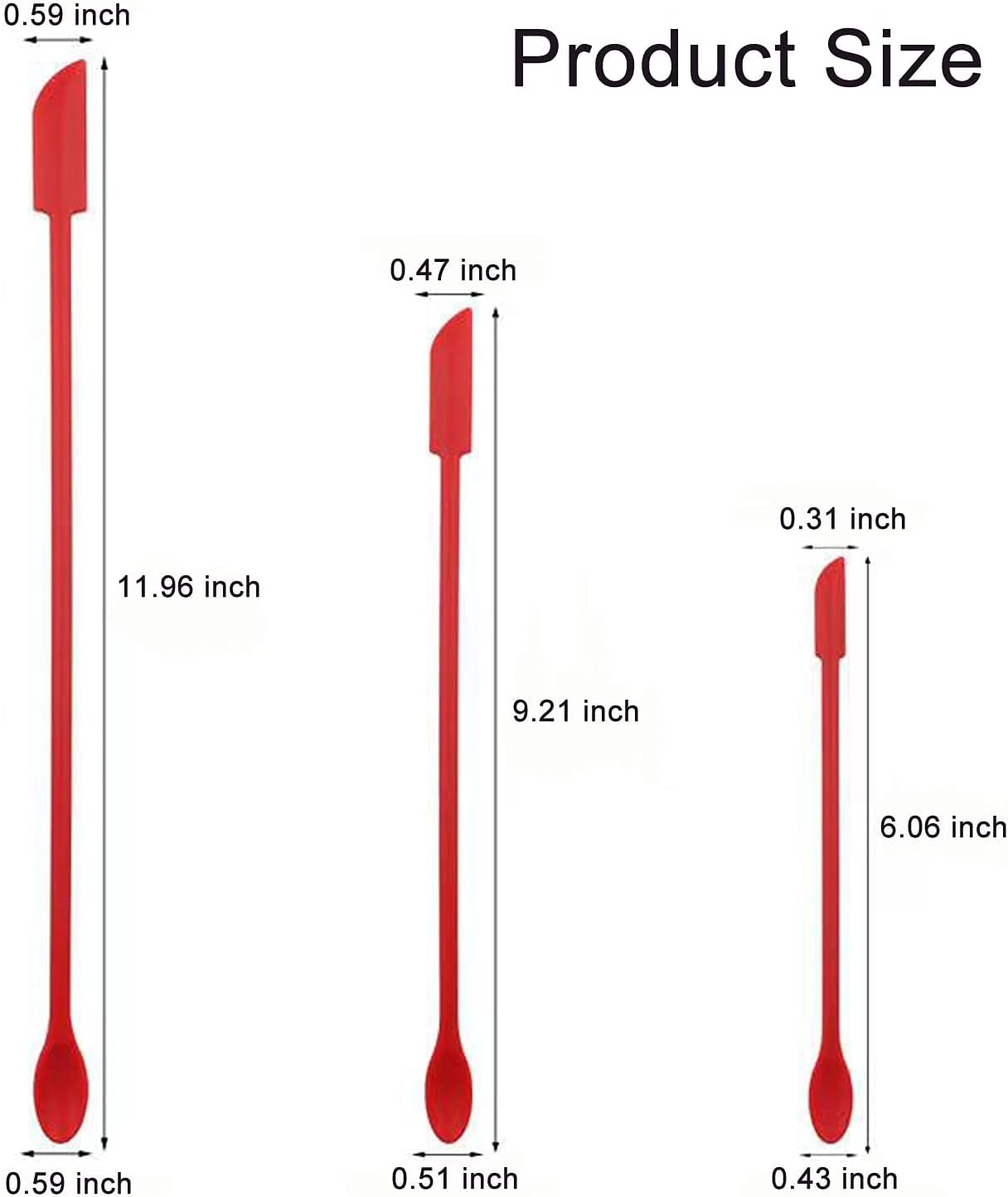 8 Pieces Mini Silicone Spatula Set, Small Rubber Spatula for Makeup, Thin Jar Scraper for Kitchen