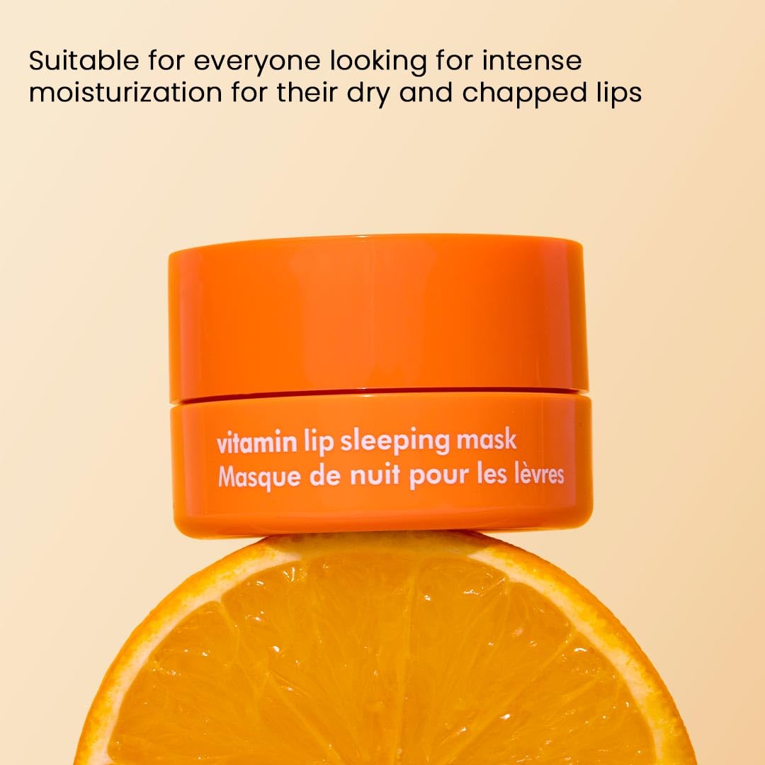 The Face Shop Vitamin C Lip Sleeping Mask - Smooths & Softens Dry Lips - Hydrating Lip Mask, Lip