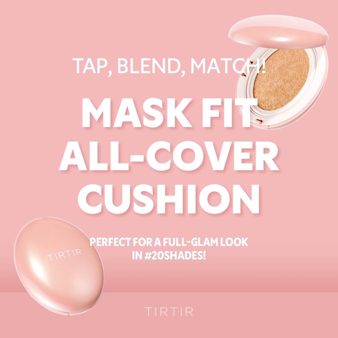TIRTIR Mask Fit All Cover Pink Cushion Foundation | High coverage, Velvety Matte Finish