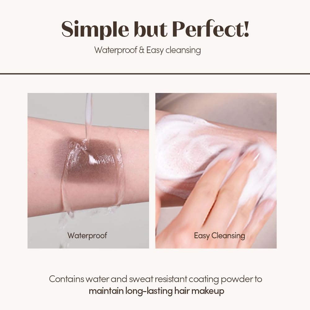 ETUDE Hair Pang Pang Shadow, Light Brown, Root Touch Up Hair Color, Waterproof, For Facial Makeup