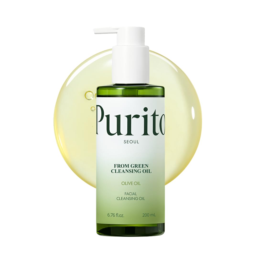PURITO From Green Cleansing Oil 6.76 fl.oz / 200ml Gentle Facial Cleanser, Cruelty-free & Vegan