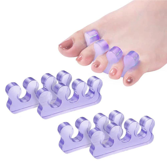 Toe Separators for Pedicure & Bunion Relief - Orthopedic Gel Toenail Dividers, Washable & Reusable