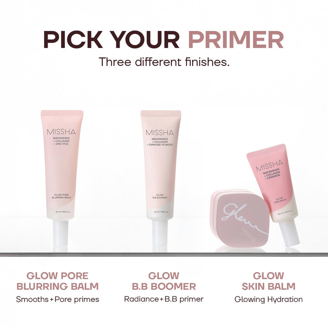 MISSHA Glow Pore Blurring Balm Primer for Face, Hydrating Base 1.35 oz