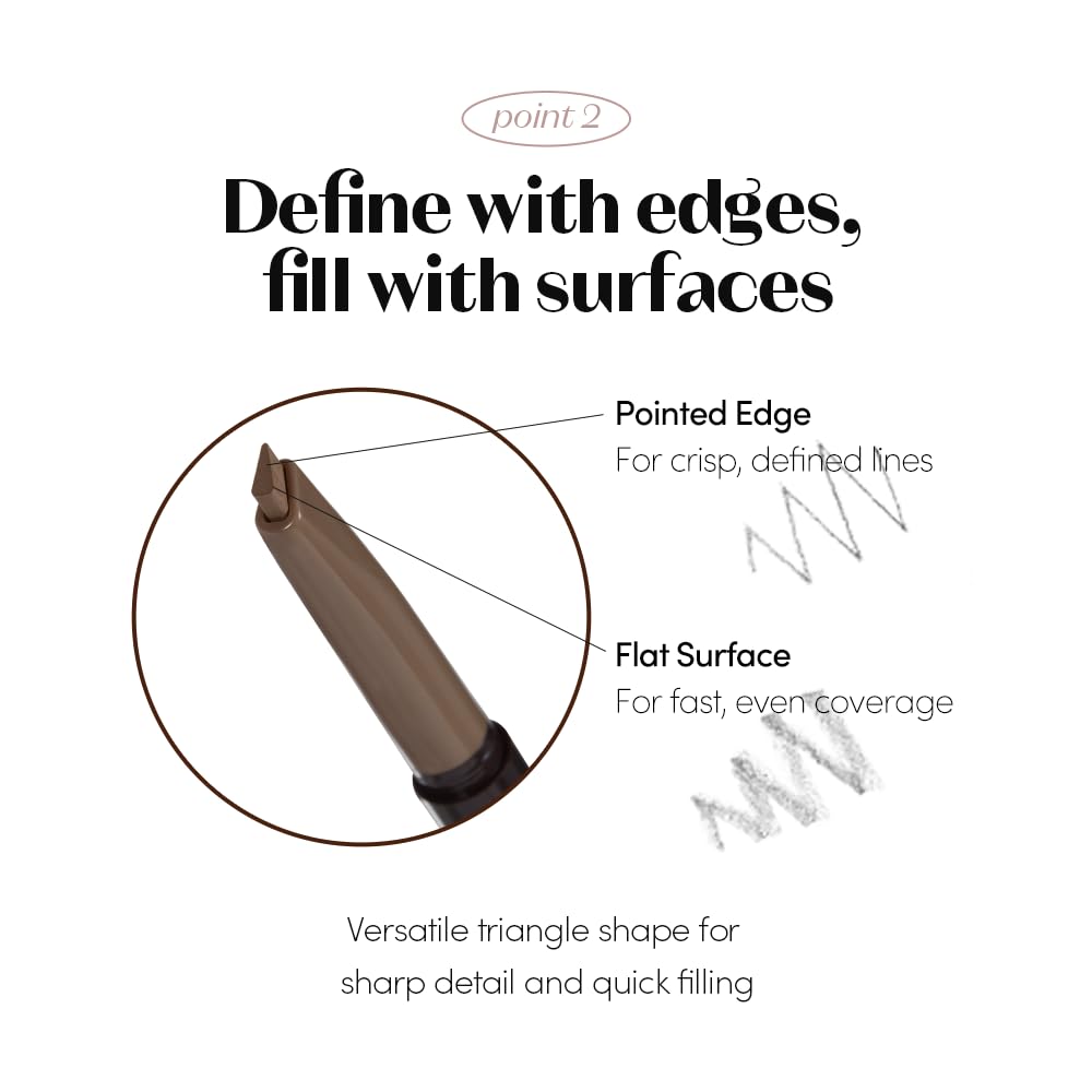 ETUDE Drawing Eye Brow Pro (Ash Brown) Eyebrow Pencil for women, Microblading, Long Lasting, Soft