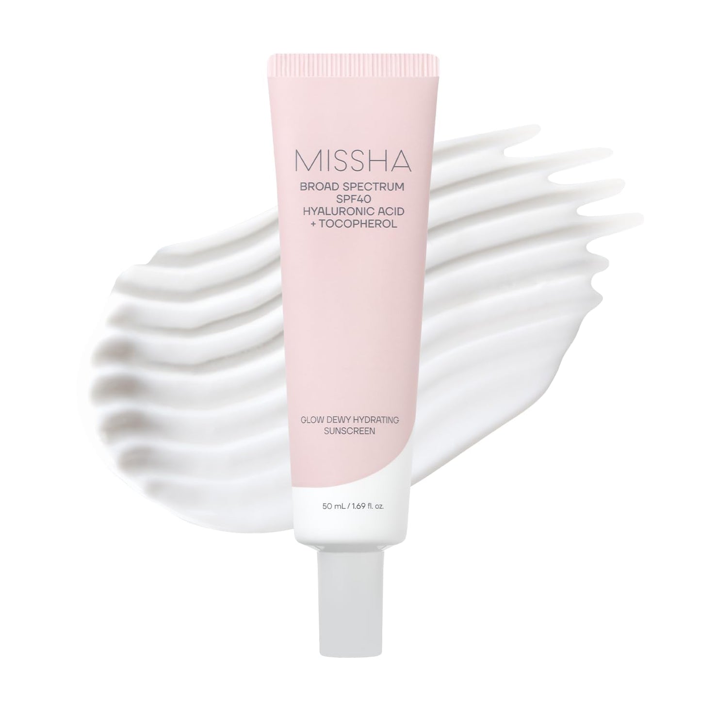 MISSHA Glow Dewy Hydrating Sunscreen SPF 40 Hyaluronic Acid 1.69 oz