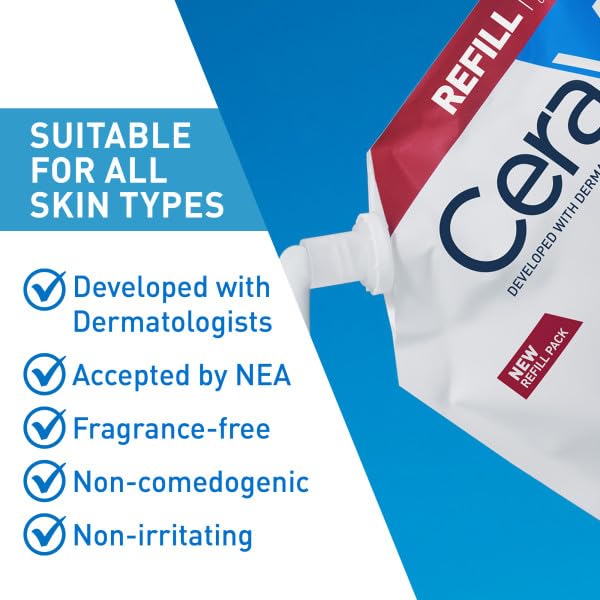 CeraVe Moisturizing Cream Body Lotion for Dry Skin, 16oz refill