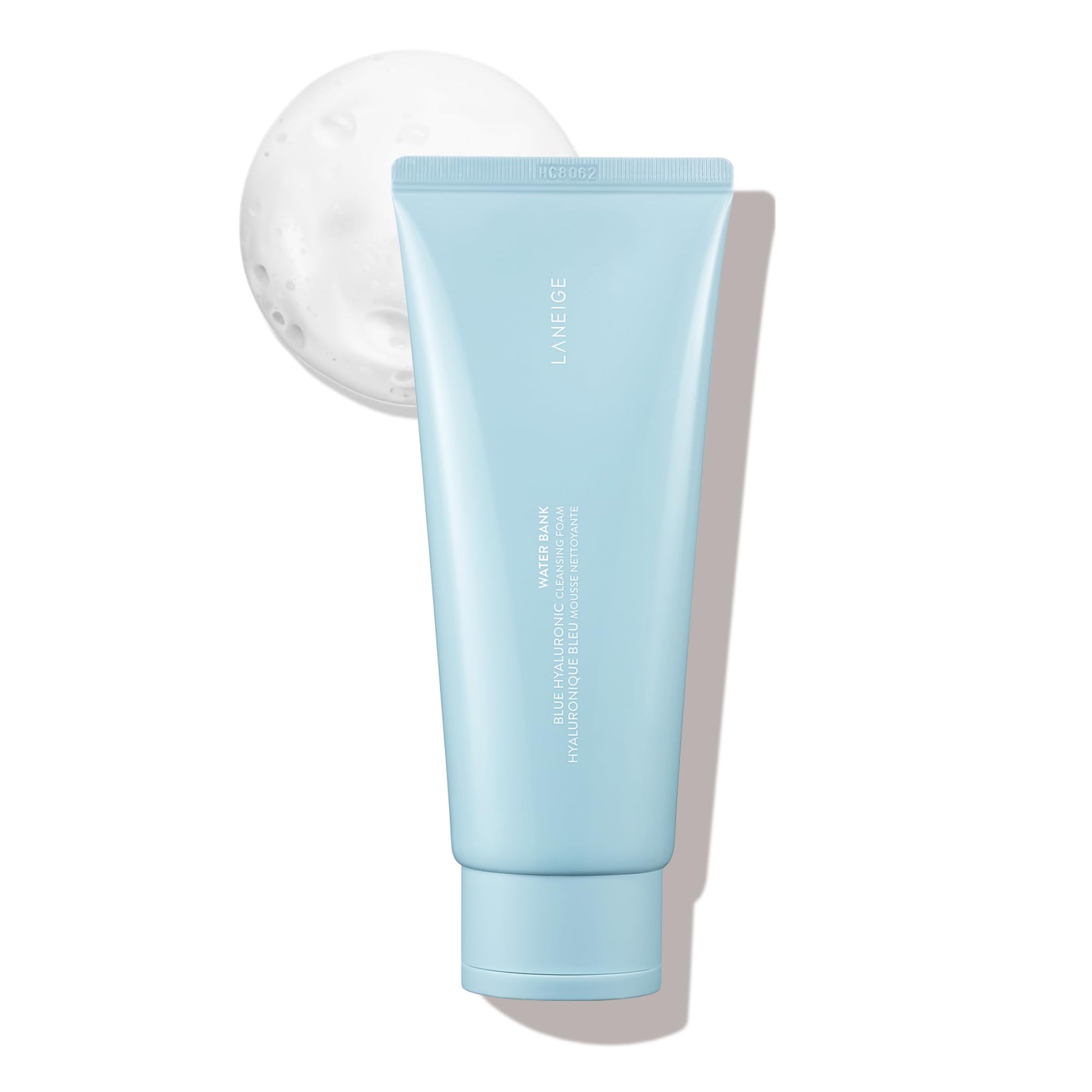 LANEIGE Water Bank Cleansing Foam: Hydrating Face Wash and Makeup Remover with Hyaluronic Acid &