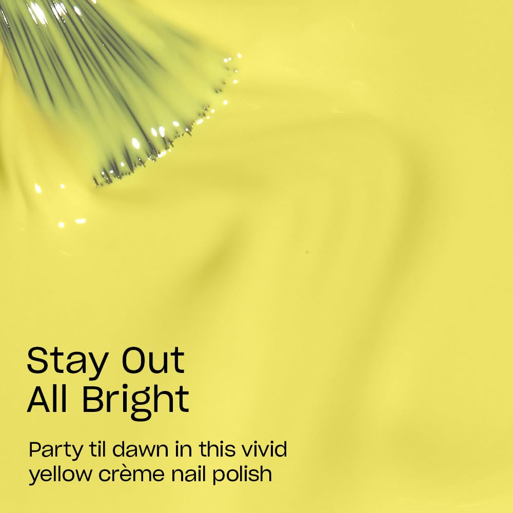 OPI Nail Lacquer Stay Out All Bright​ | Opaque Bright Yellow Nail Polish
