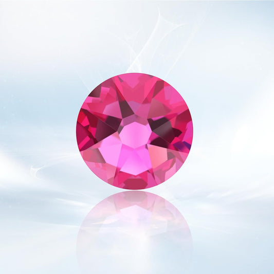 Novani Fuchsia Rhinestones 288pcs Flat Back Round Rhinestone Style 2088 Sparkly Crystal Gemstones
