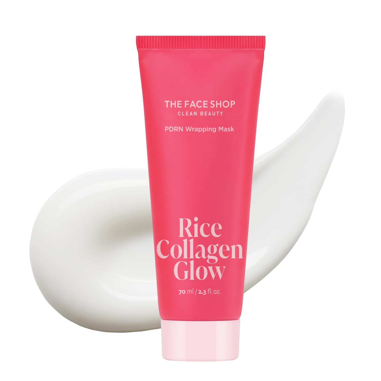 The Face Shop Pink Collagen Wrapping Mask, Peel-Off Facial Mask for Glass Skin, with Vegan PDRN &