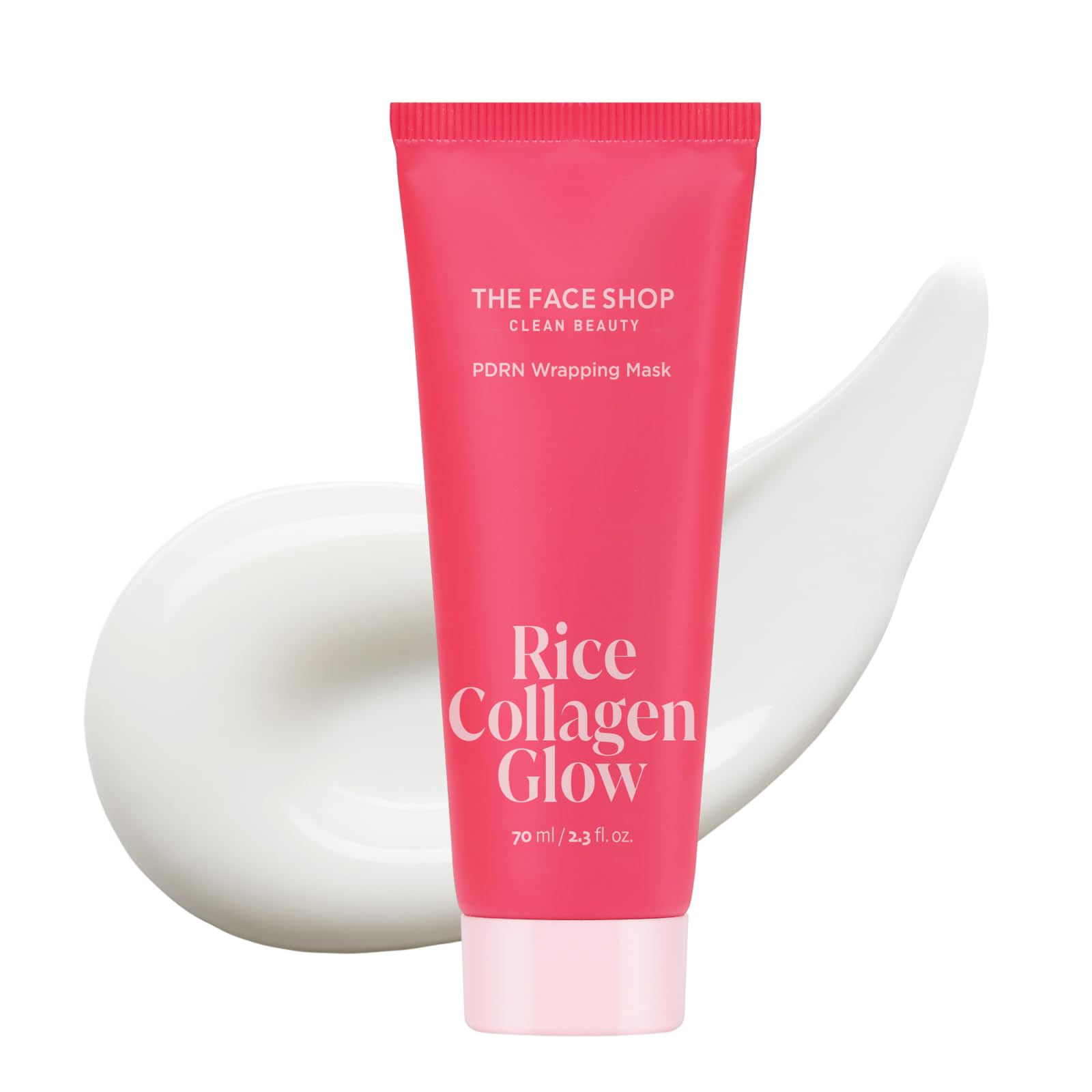 The Face Shop Pink Collagen Wrapping Mask, Peel-Off Facial Mask for Glass Skin, with Vegan PDRN &